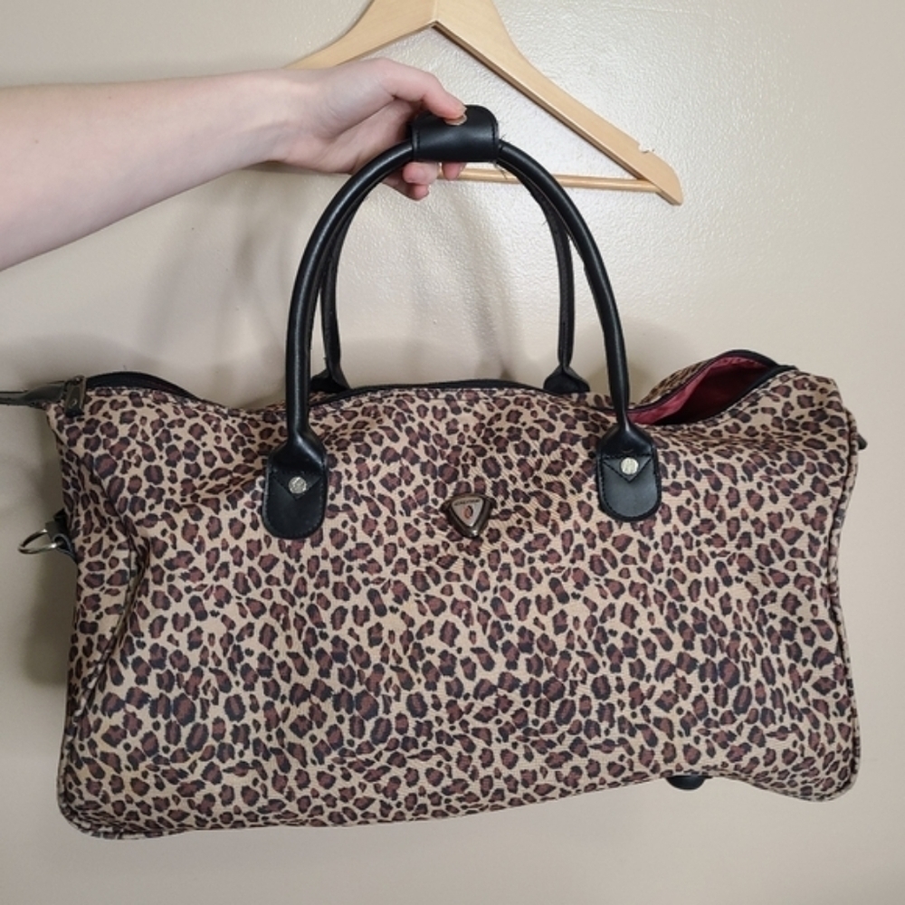 Calpak Leopard Print Duffel Bag